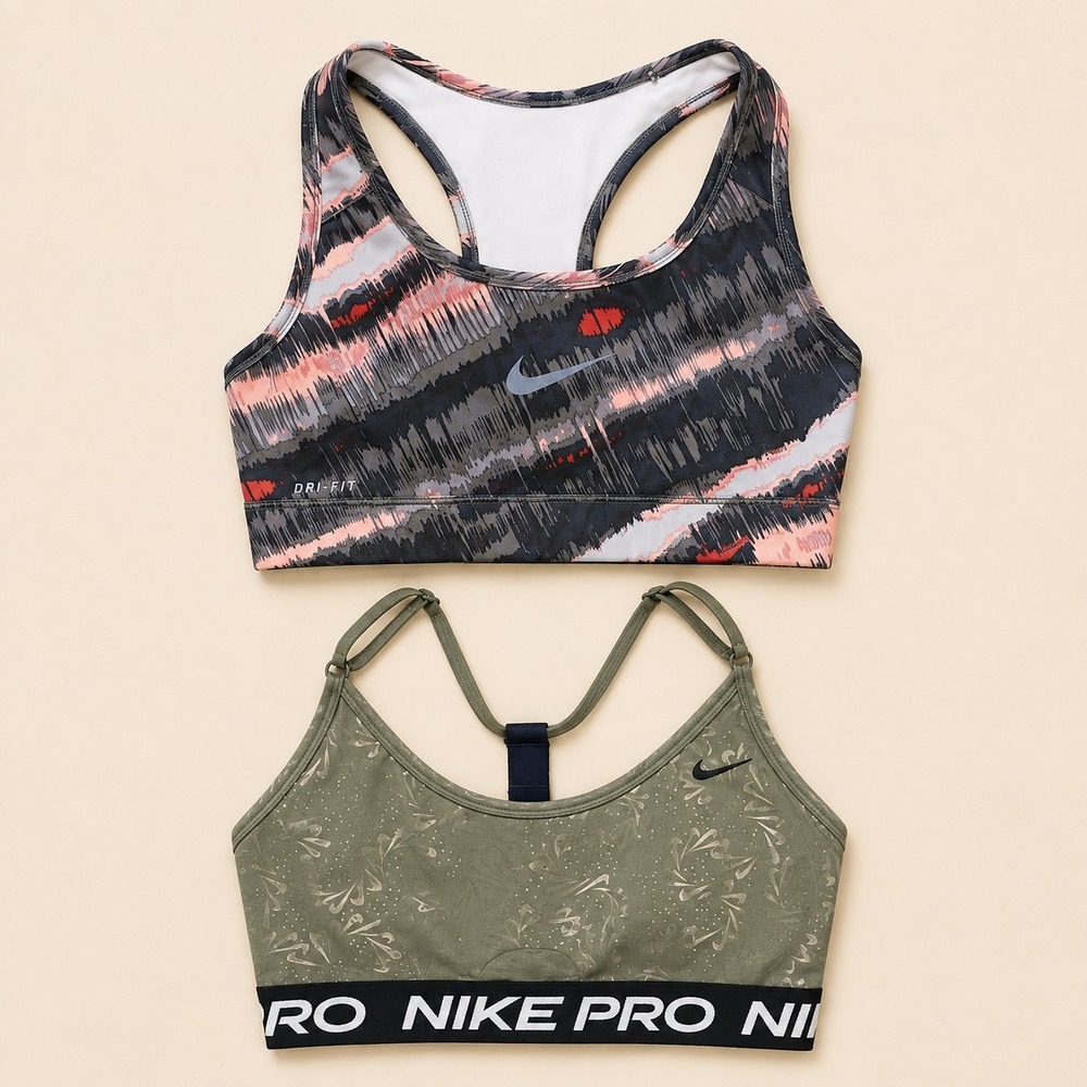 Nike Dri-Fit Racerback Sports Bras Women's Small Set Of 2 Athleisure Yoga Gym